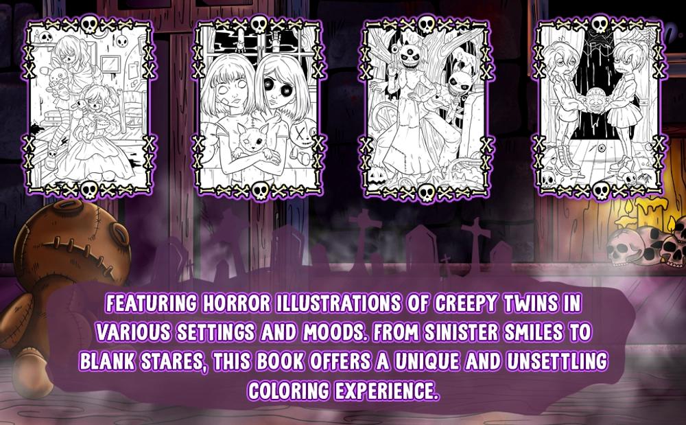 Creepy Twins Coloring Book - content plus - 2
