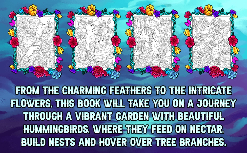 Hummingbird Coloring Book - content plus - 2