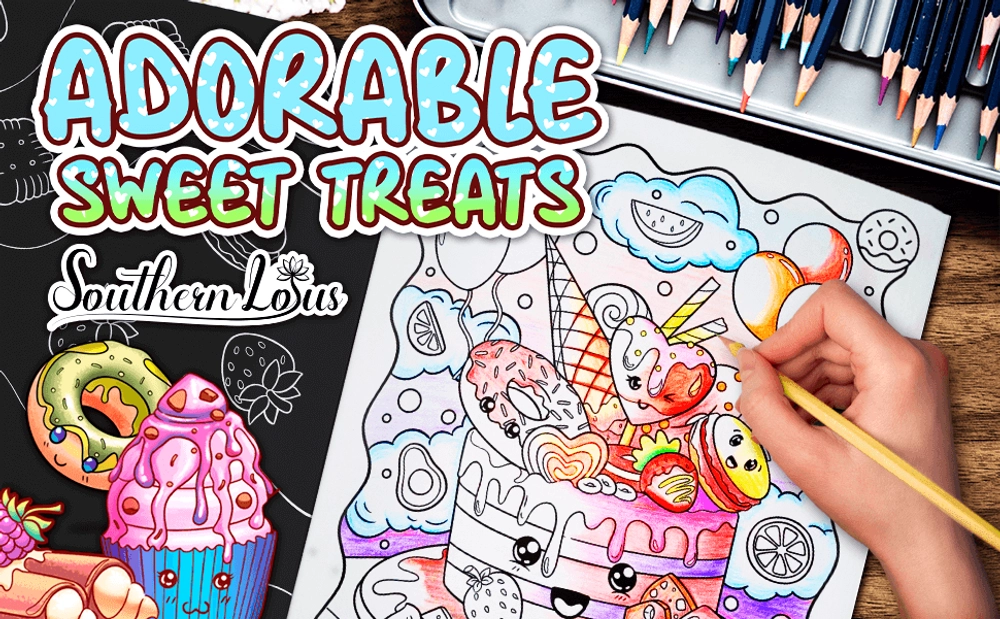 Adorable Sweet Treats Coloring Book - content plus - 0