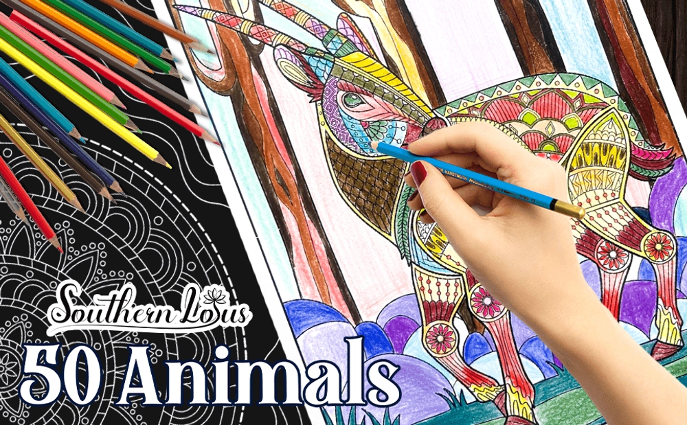 50 Animals Coloring Book - content plus - 0