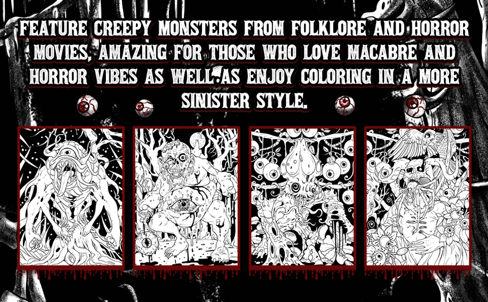 Creepy Monster Coloring Book - content plus - 2