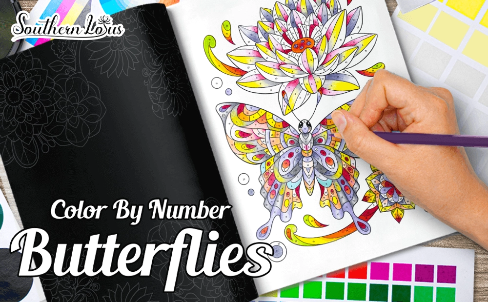 Color By Number Butterflies Coloring Book - content plus - 0