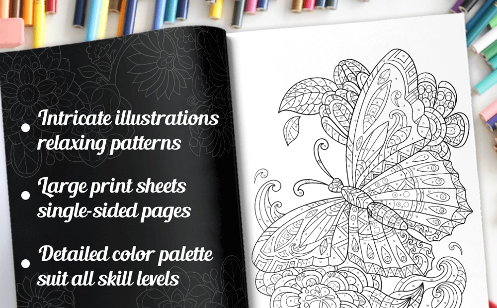 Color By Number Butterflies Coloring Book - content plus - 1