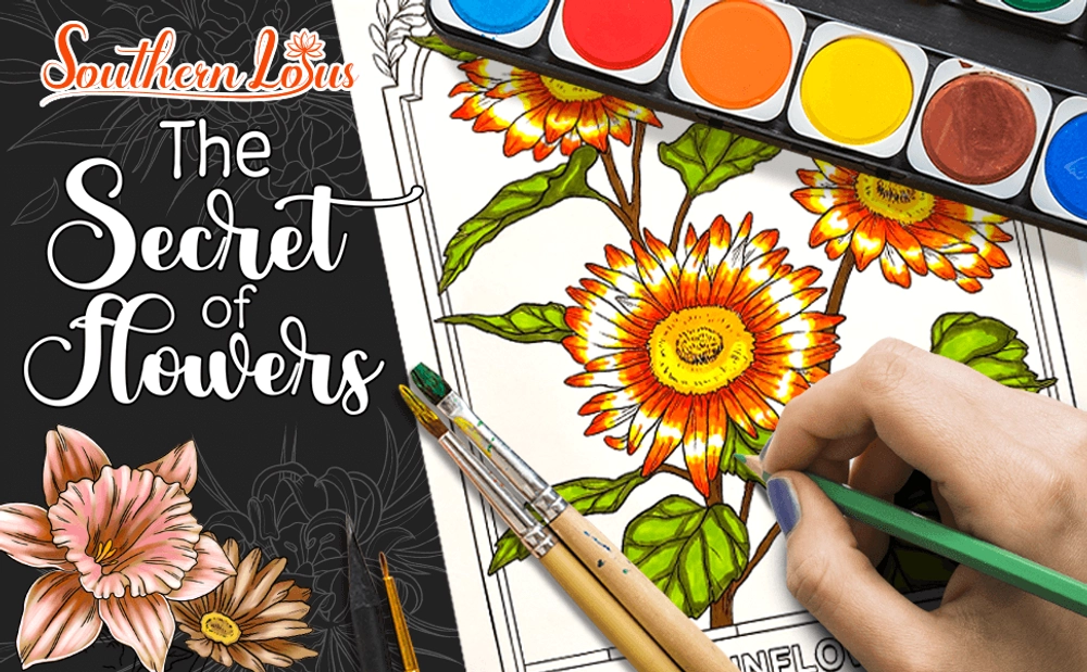 The Secret of Flowers Coloring Book - content plus - 0