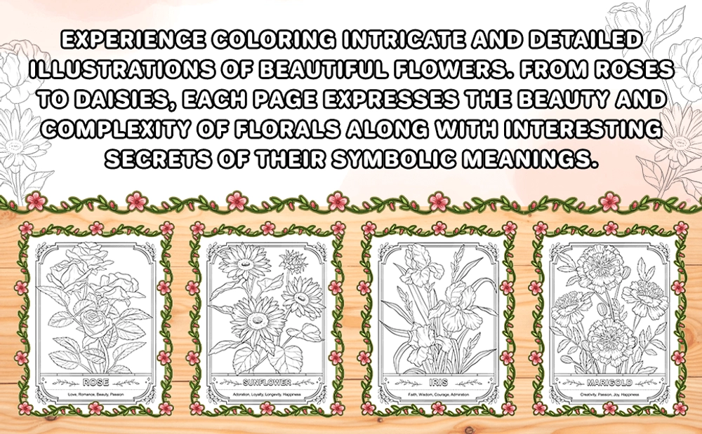 The Secret of Flowers Coloring Book - content plus - 2