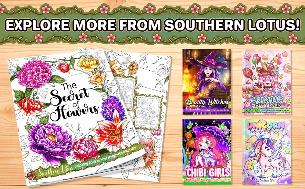 The Secret of Flowers Coloring Book - content plus - 3