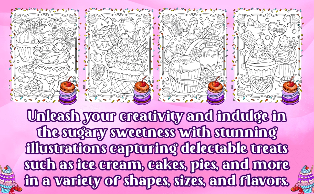 Cupcakes World Coloring Book - content plus - 2