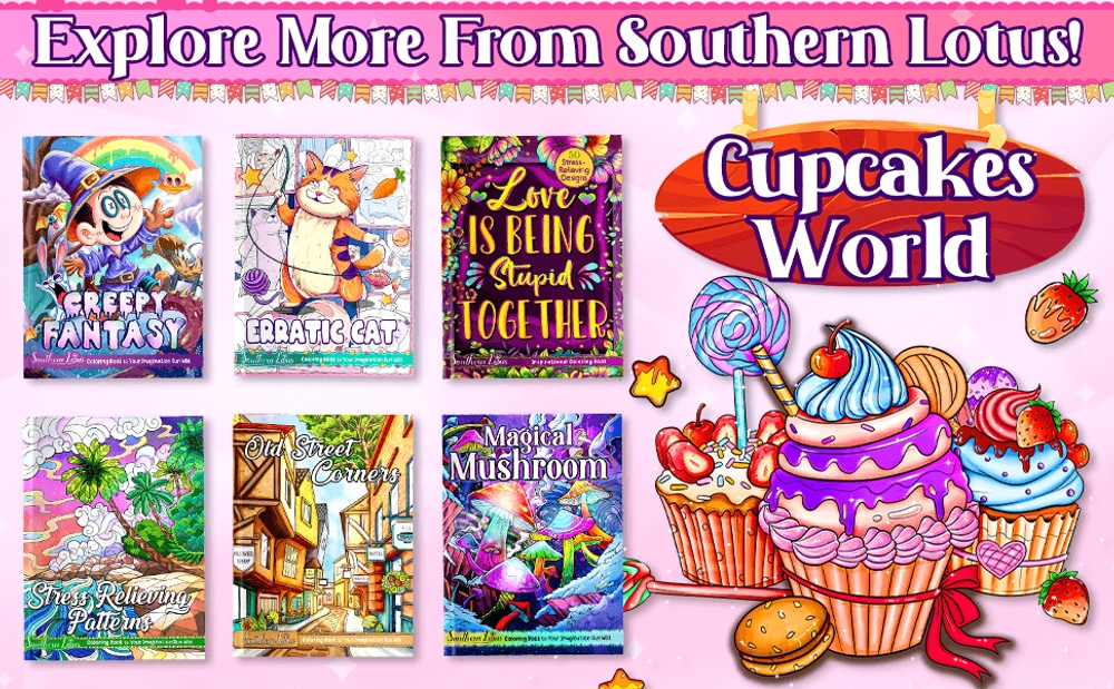 Cupcakes World Coloring Book - content plus - 3