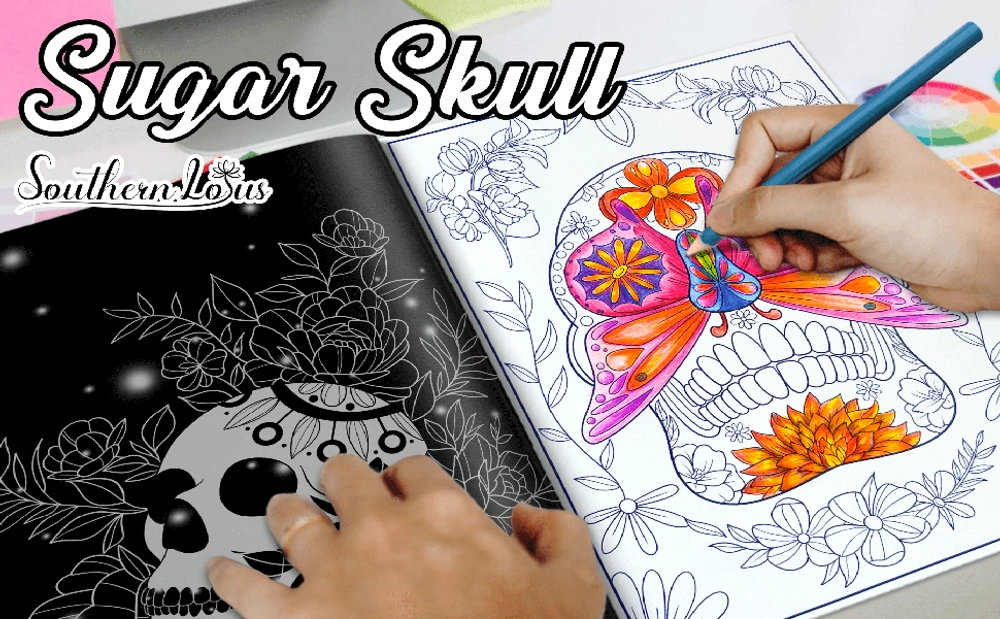 Sugar Skull Coloring Book - content plus - 0