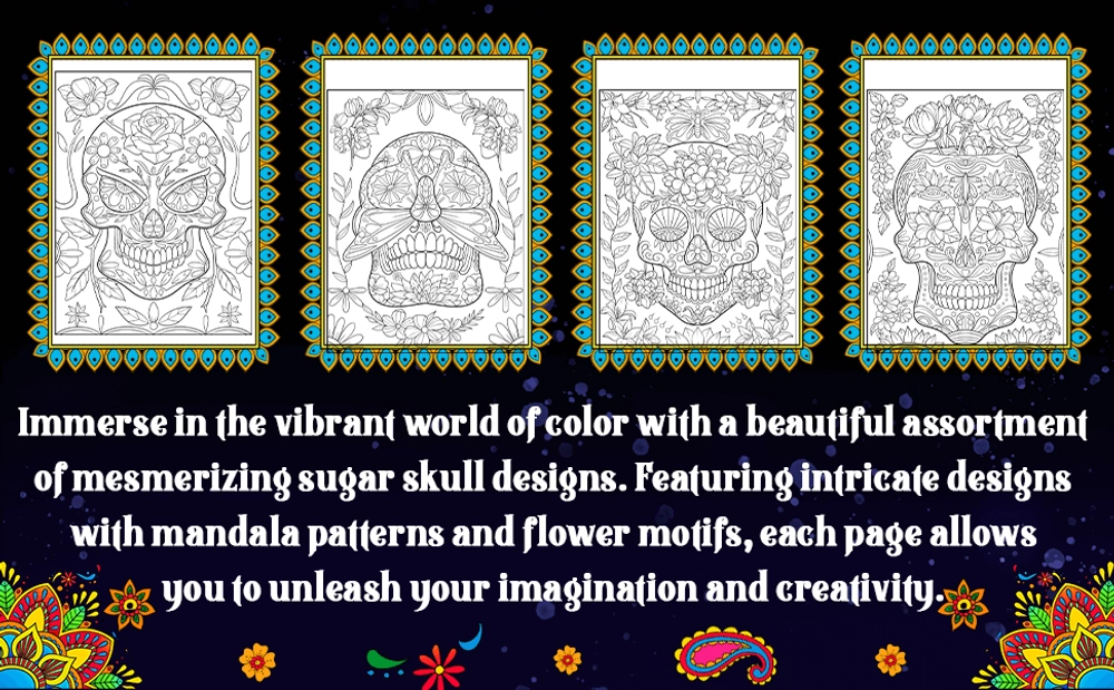 Sugar Skull Coloring Book - content plus - 2