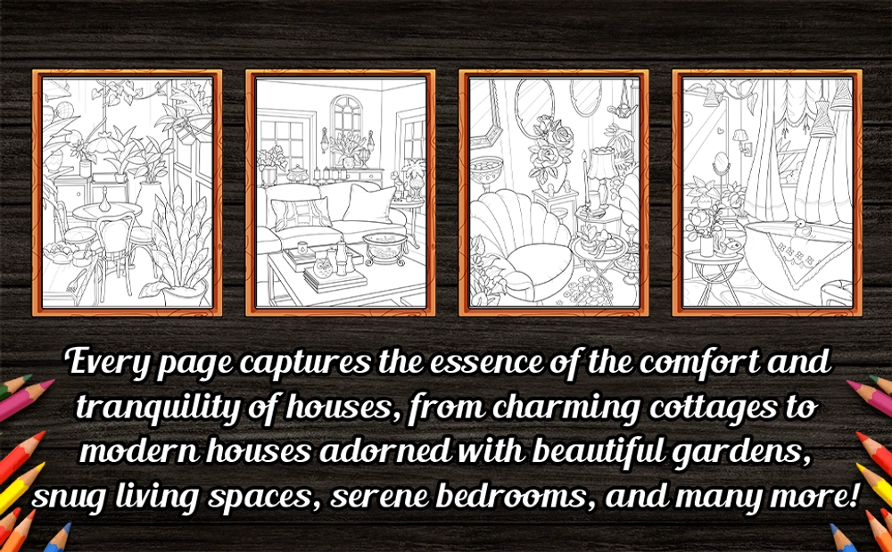 Cozy House Coloring Book - content plus - 2