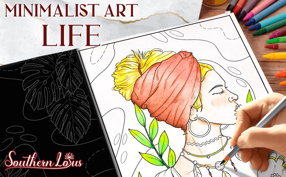 Minimalist Art Life Coloring Book - content plus - 0