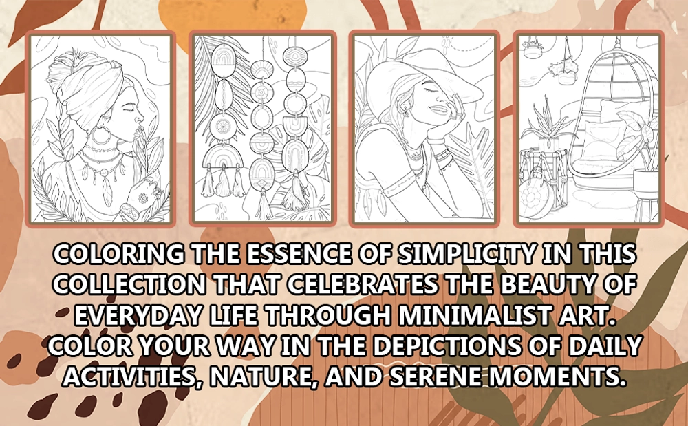 Minimalist Art Life Coloring Book - content plus - 2