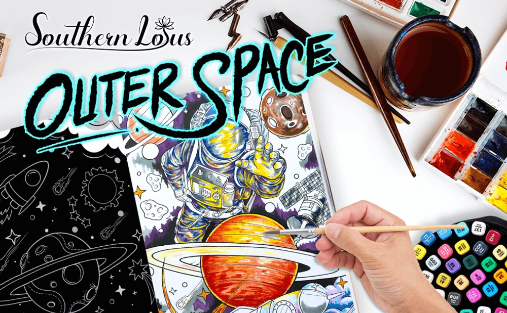 Outer Space Coloring Book - content plus - 0