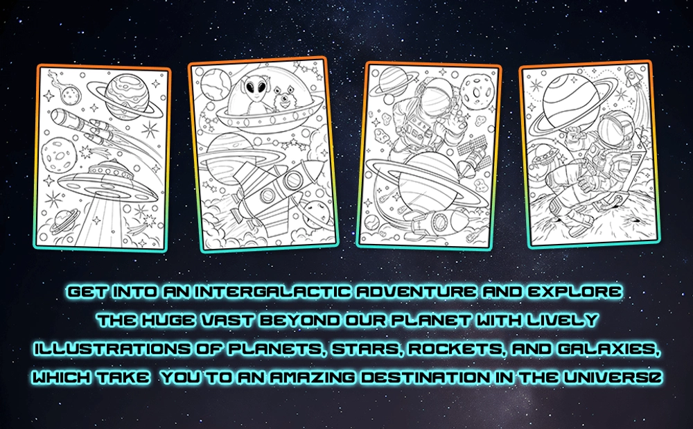 Outer Space Coloring Book - content plus - 2