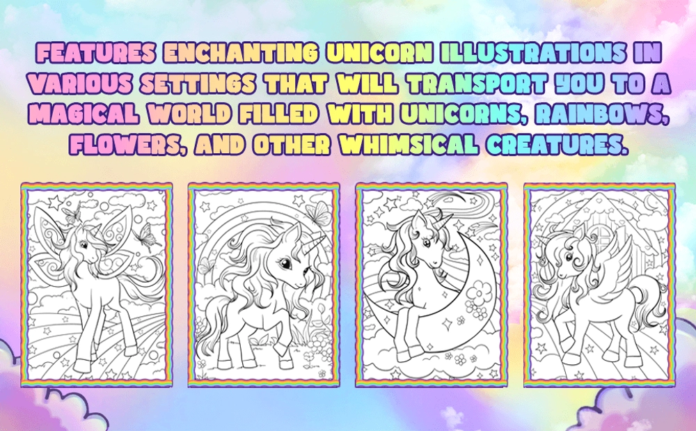 Unicorn Coloring Book - content plus - 2