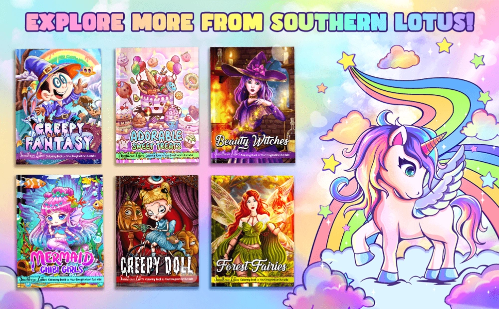 Unicorn Coloring Book - content plus - 3