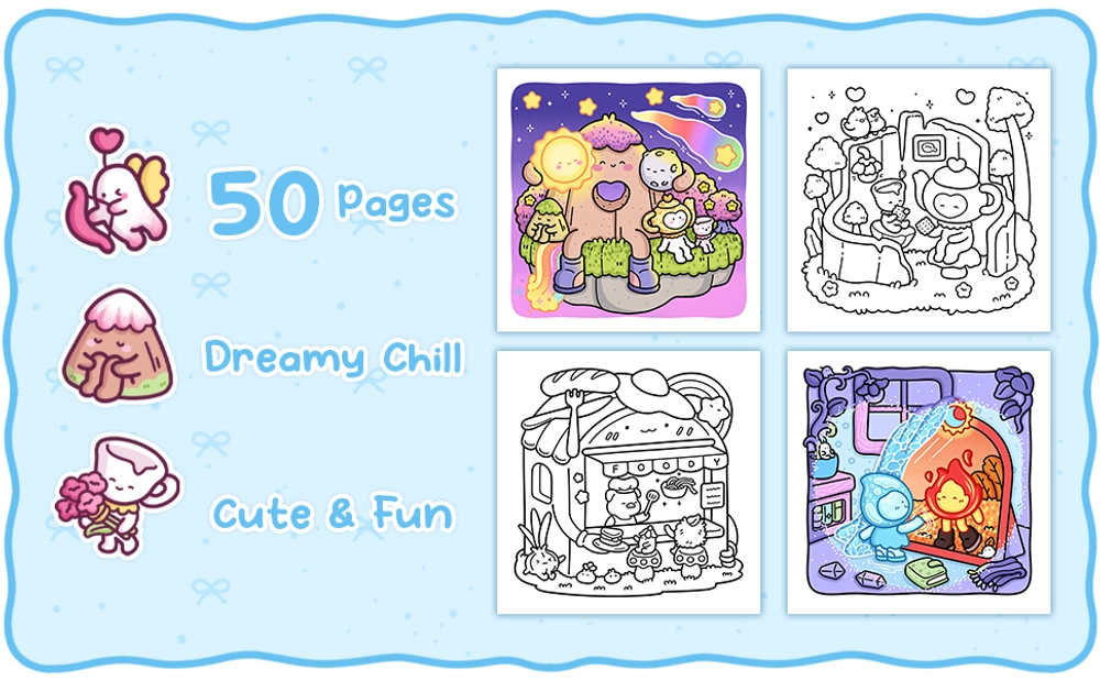 Dreamy Friends Coloring Book - content plus - 1