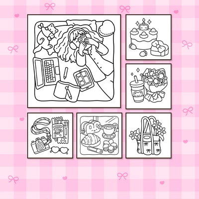 Girl Things Coloring Book - 2