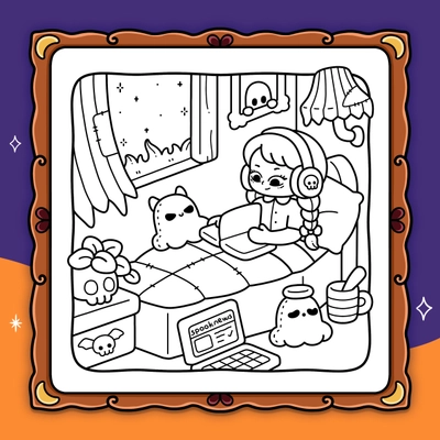 Spooky Fun Coloring Book - 4
