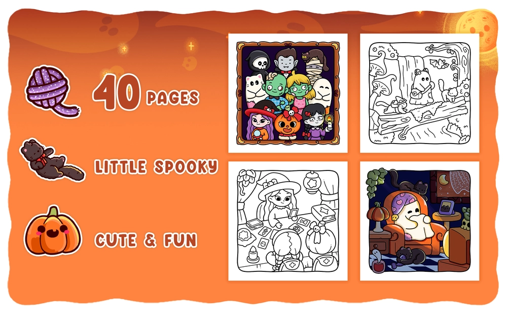 Spooky Fun Coloring Book - content plus - 1