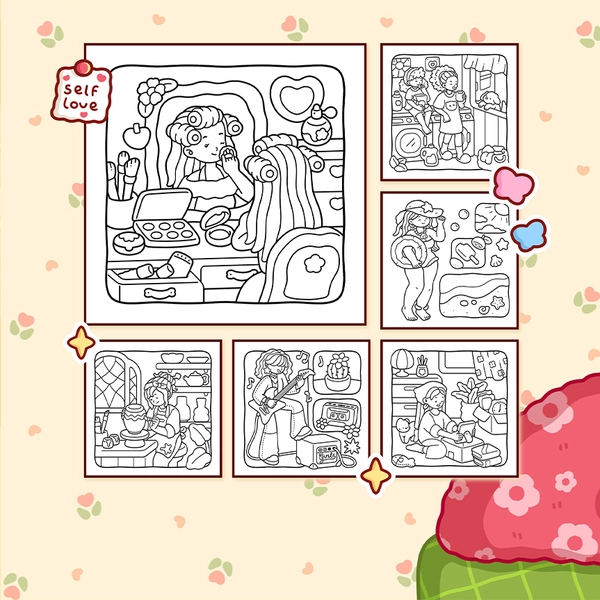 Girl Spaces Vol.2 Coloring Book - 2