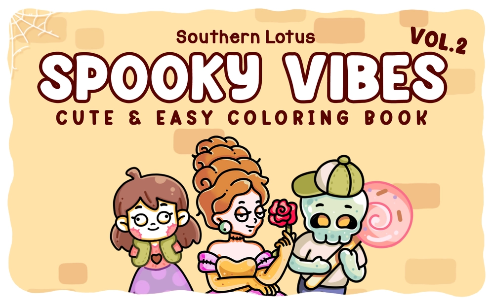 Spooky Vibes Vol.2 Coloring Book - content plus - 0