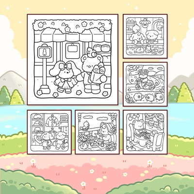 Fuzzy Cuties Coloring Book - 2