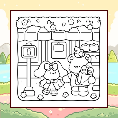 Fuzzy Cuties Coloring Book - 3