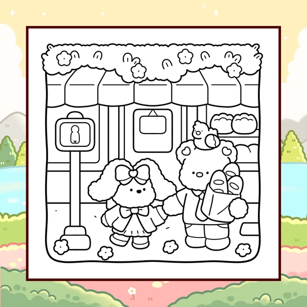 Fuzzy Cuties Coloring Book - 3