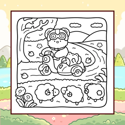 Fuzzy Cuties Coloring Book - 4