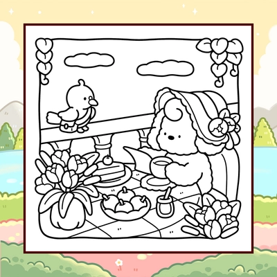 Fuzzy Cuties Coloring Book - 5