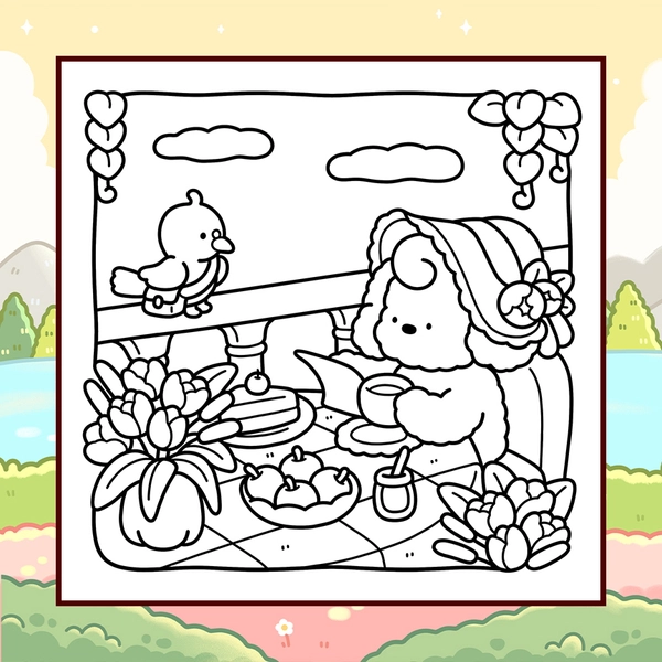 Fuzzy Cuties Coloring Book - 5