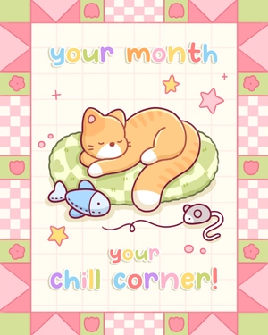 Your Month, Your Chill Corner: Find Your Own Through Relaxing Corner Coloring Pages