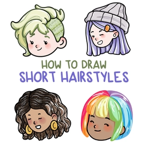 How to Draw Short Hair: 4 Beautiful Styles for Your Girl Coloring Pages