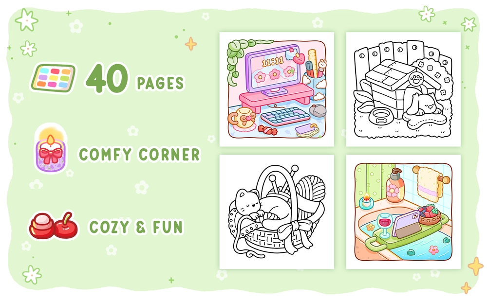 Chill Corners Coloring Book - content plus - 1