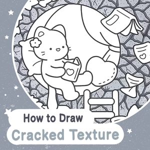 How to Color Cracked Texture: Cute Coloring Page from Little Friends Coloring Book