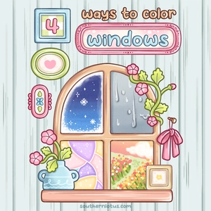 How to Draw Windows: 4 Ways to Color with Markers for Your Cozy Coloring Pages