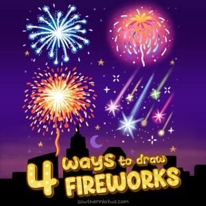 How to Draw Fireworks with Acrylic Markers for Cozy Night Sky Coloring Pages