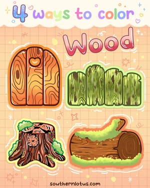 How To Draw Wood In 4 Cozy Styles with Free Coloring Practice Sheets
