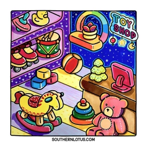 Gallery template image - Cozy Spaces, Alcohol Markers Coloring Book, Free Pdf Printable Colouring Pages
