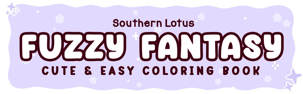 Fuzzy Fantasy coloring book whimsical fantasy world scene