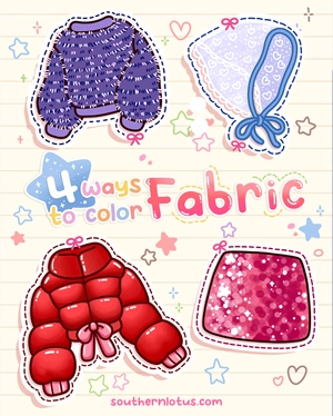 How To Draw Fabric: 4 Ways to Color with Step By Step For Beginner Coloring Pages
