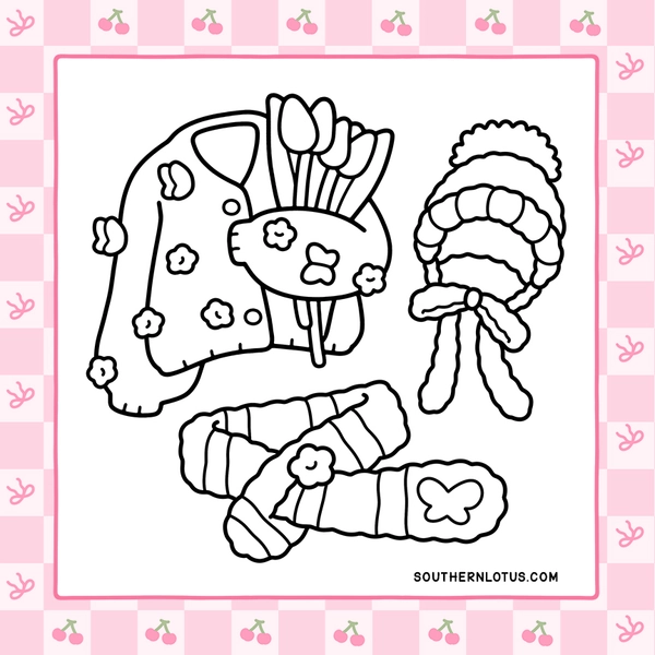 Comfy Vibes: Cozy Spring Girl Coloring Book - 3