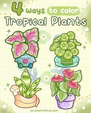 How To Draw Tropical Plants in 4 Ways for Beginners