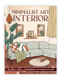 Minimalist Art Interior Coloring Book - 1