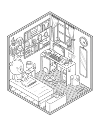 Pocket Room Coloring Book - 5