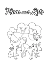Mom and Kids Coloring Book - thumbnail - 3