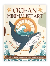 Ocean Minimalist Art Coloring Book - 1
