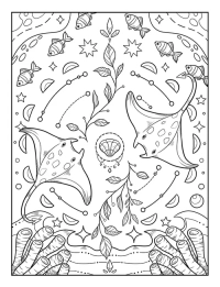 Ocean Minimalist Art Coloring Book - 5